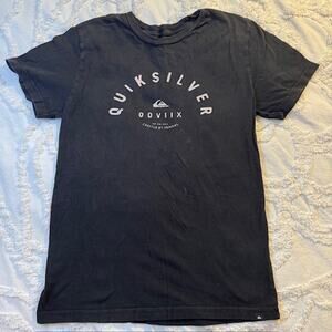 Quiksilver Graphic Tee Black XL Youth Short Slve Surf T-Shirt Casual Streetwear